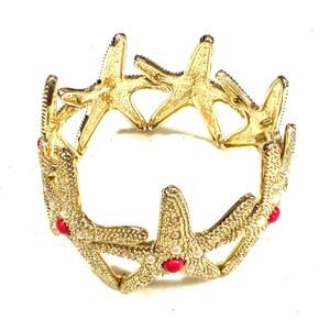 Lilly Pulitzer Starfish Gold and Orange Cuff Bracelet